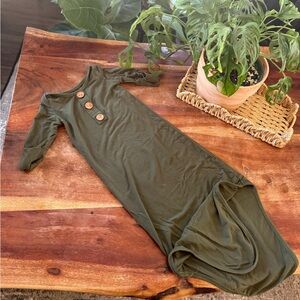 Caden Lane Kids Olive Button knotted gown